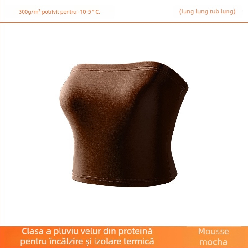 Bustier/top bustier, fără bretele și fără spate, lungime talie, amestec acrilic pentru modelare, ediție de iarnă 2025