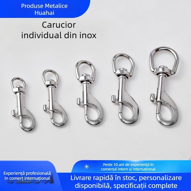 Cârlig din oțel inoxidabil cu un singur cap – cârlig marin universal pentru scufundări, animale de companie și alpinism în aer liber; Material: SS304/SS316; Brand: Huahai