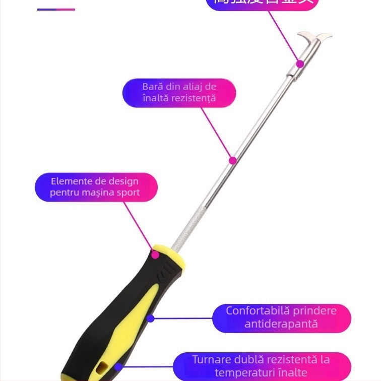 Unealtă pentru curățarea pietrelor de pe anvelopele auto, cârlig multifuncțional pentru pietre, oțel inoxidabil, rezistent la explozii