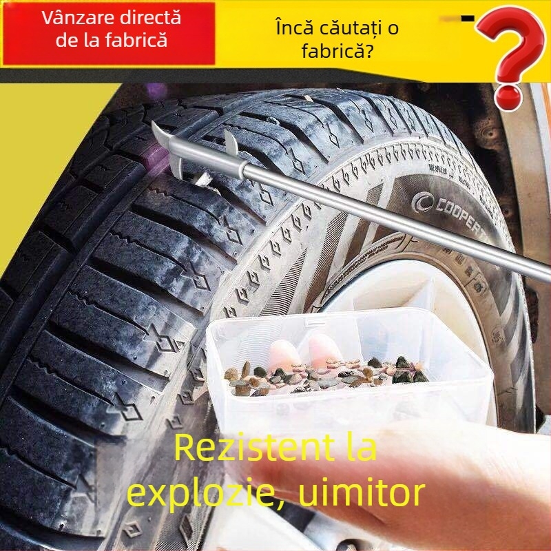 Unealtă pentru curățarea pietrelor de pe anvelopele auto, cârlig multifuncțional pentru pietre, oțel inoxidabil, rezistent la explozii