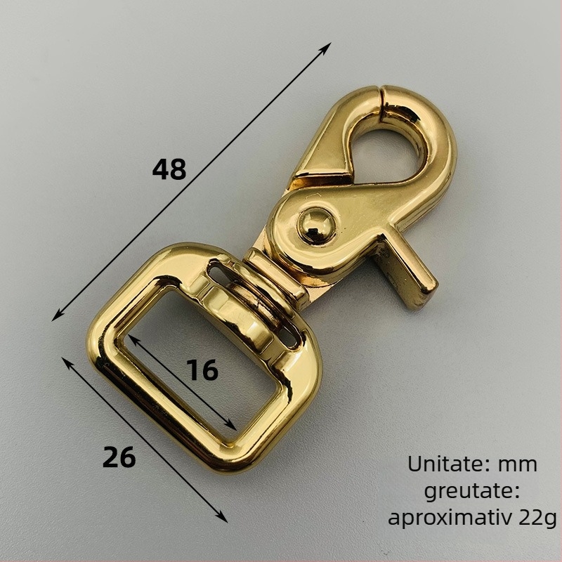 Hardware pentru genți: cataramă din aliaj de zinc și cârlig lobster pentru curea de umăr; stil urban minimalist; model XBB026; rezistent la uzură; marcă Broken copper.