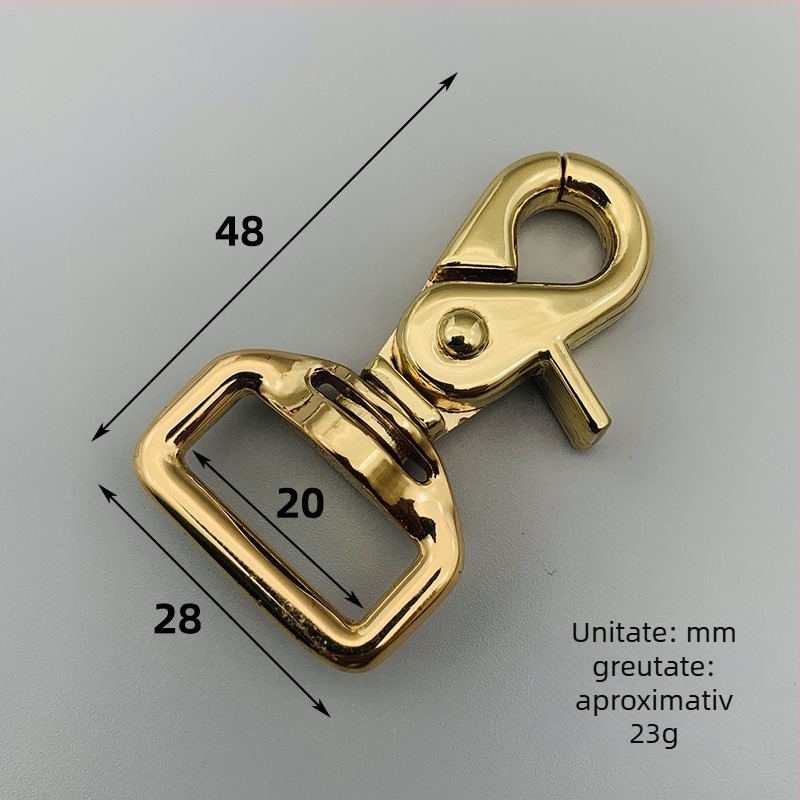 Hardware pentru genți: cataramă din aliaj de zinc și cârlig lobster pentru curea de umăr; stil urban minimalist; model XBB026; rezistent la uzură; marcă Broken copper.