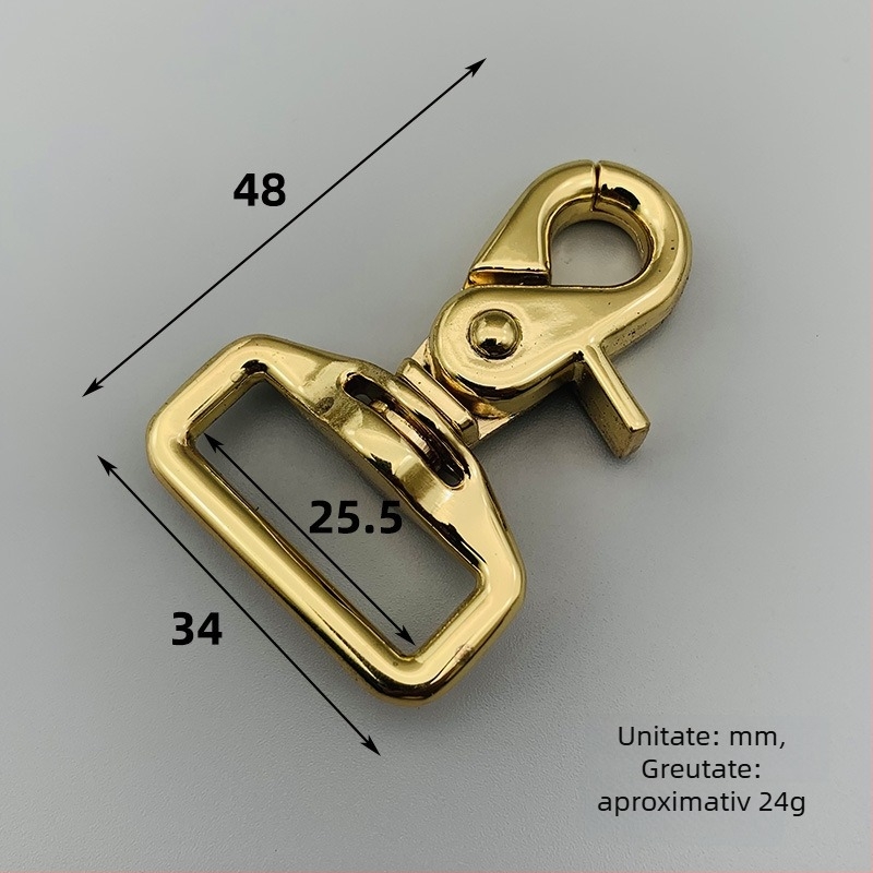 Hardware pentru genți: cataramă din aliaj de zinc și cârlig lobster pentru curea de umăr; stil urban minimalist; model XBB026; rezistent la uzură; marcă Broken copper.