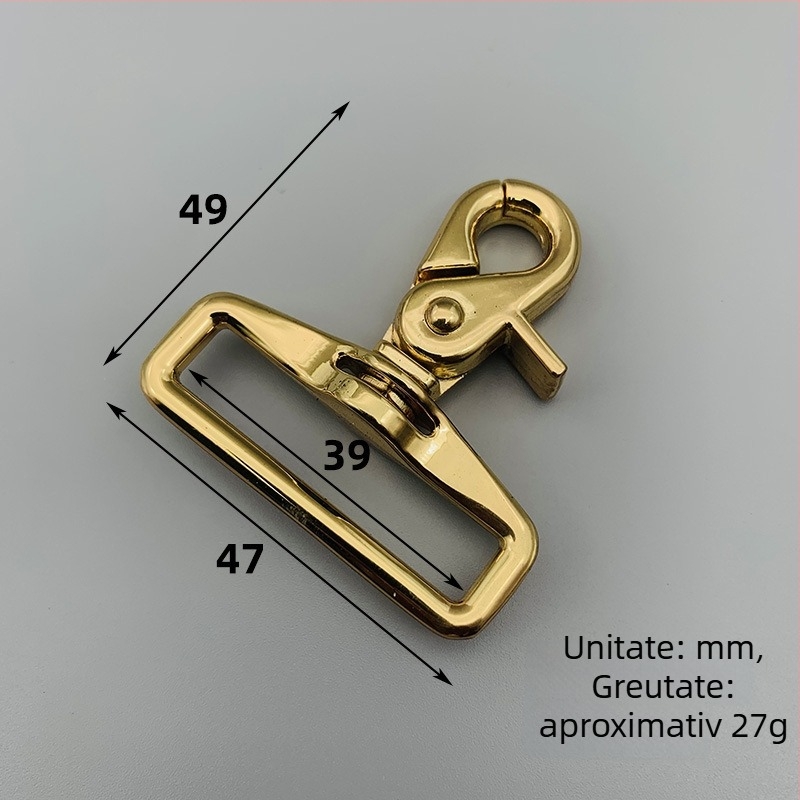 Hardware pentru genți: cataramă din aliaj de zinc și cârlig lobster pentru curea de umăr; stil urban minimalist; model XBB026; rezistent la uzură; marcă Broken copper.