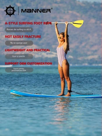 Manner Șnur de picior pentru surfing, rotativ, telescopic, 5,5 mm TPU