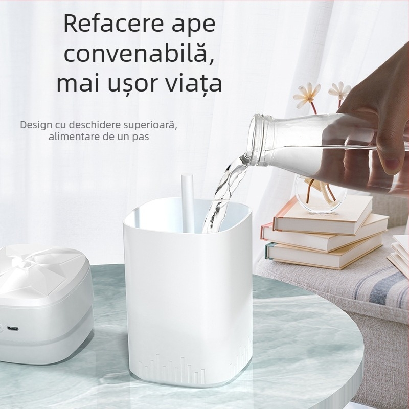 Difuzor de arome și umidificator pentru casă și mașină cu lumină de noapte, alimentare USB, rezervor de 0,5 L, 1 ieșire ceață, funcționare silențioasă, potrivit pentru camere de până la 10 m²