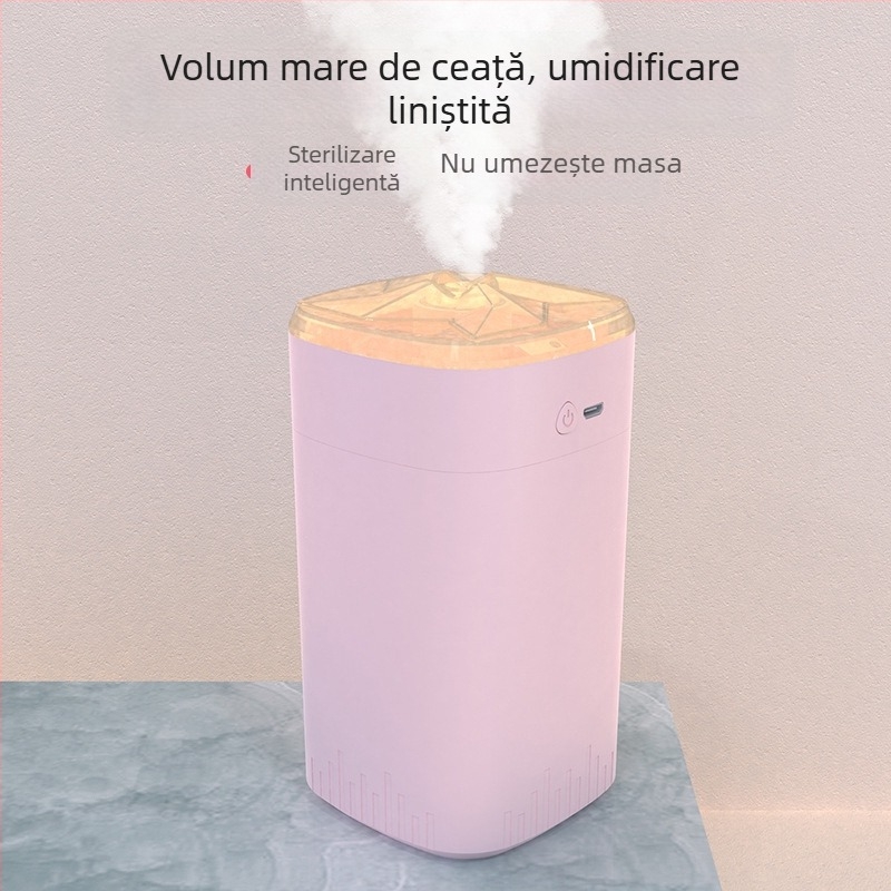 Difuzor de arome și umidificator pentru casă și mașină cu lumină de noapte, alimentare USB, rezervor de 0,5 L, 1 ieșire ceață, funcționare silențioasă, potrivit pentru camere de până la 10 m²