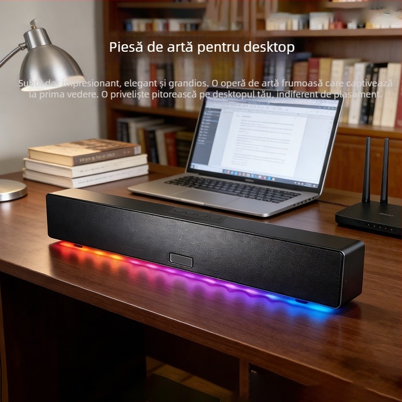 Soundbar cu Bluetooth 5.3, 3 difuzoare, răspuns în frecvență 150 Hz-20 kHz, 220W, alimentare USB-C