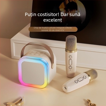 Boxă Bluetooth pentru karaoke cu microfon încorporat - 3W, Bluetooth 5.3, 20Hz-20kHz, SNR ≥100dB, distanță de 10 m