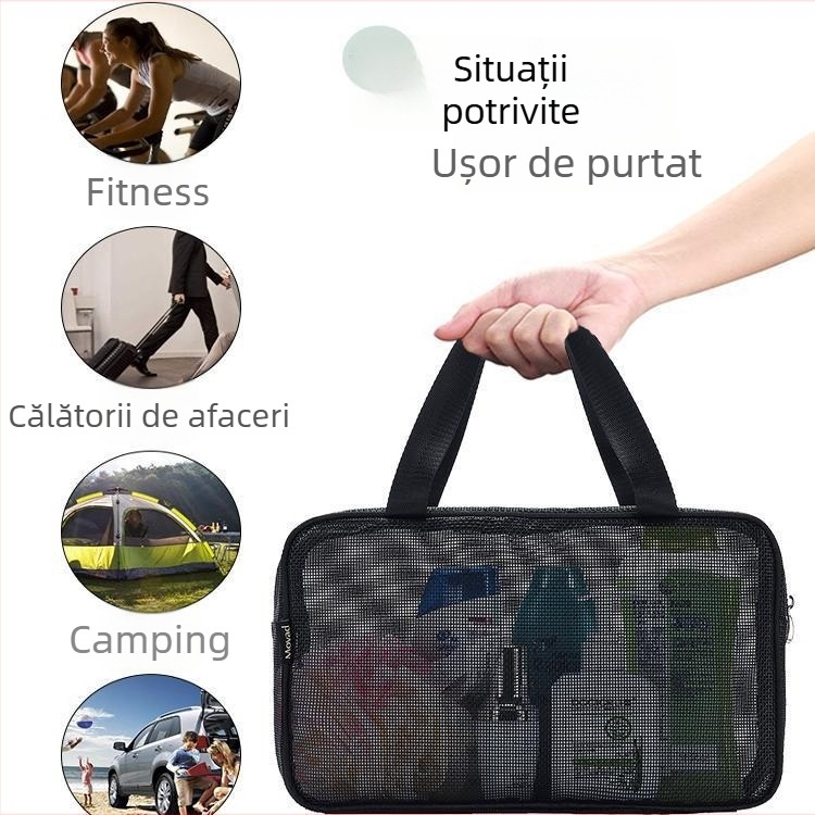 Geantă pentru produse de igienă personală – (Plastic; Stil simplu și modern; Pentru călătorii și baie)