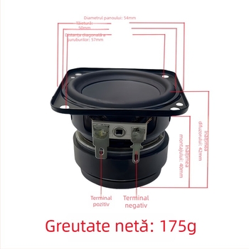 Mid-woofer cu cursă lungă și dinamică mare • 4 Ω • 10 W | musicleader, con din hârtie compus, diafragmă ne-hârtie, circuit magnetic simplu, pentru instrumente muzicale