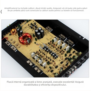 Set amplificator auto cu subwoofer C-266, 12V, putere maximă 5800W, impedanță 4Ω, carcasă din aliaj de aluminiu