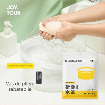 Bazin pliabil - plastic, portabil pentru călătorii și utilizare în exterior - pentru spălarea hainelor și a legumelor - 0,1 kg