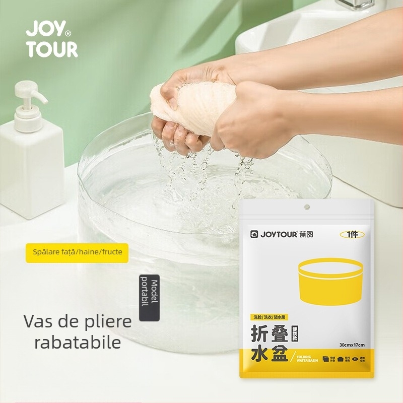 Bazin pliabil - plastic, portabil pentru călătorii și utilizare în exterior - pentru spălarea hainelor și a legumelor - 0,1 kg