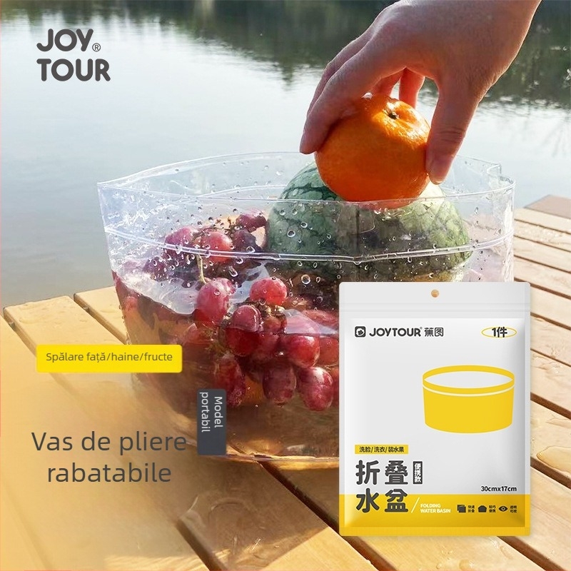 Bazin pliabil - plastic, portabil pentru călătorii și utilizare în exterior - pentru spălarea hainelor și a legumelor - 0,1 kg