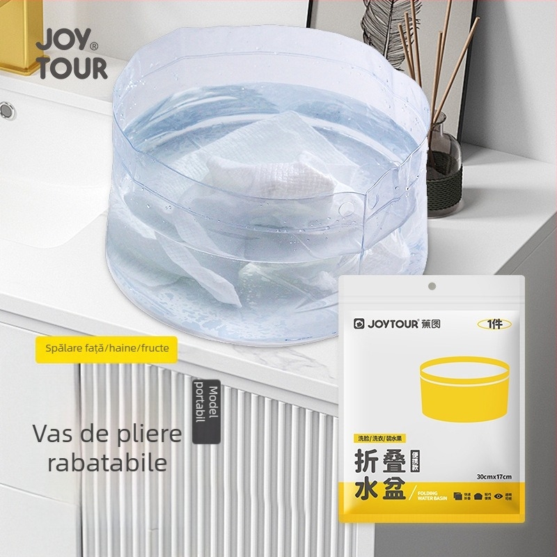 Bazin pliabil - plastic, portabil pentru călătorii și utilizare în exterior - pentru spălarea hainelor și a legumelor - 0,1 kg