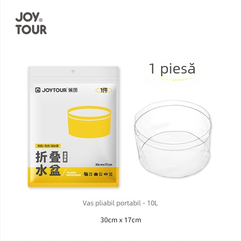 Bazin pliabil - plastic, portabil pentru călătorii și utilizare în exterior - pentru spălarea hainelor și a legumelor - 0,1 kg