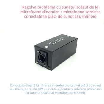 CL10 preamplificator pentru microfon dinamic – pentru scenă profesională și înregistrare, amplificare 28 dB