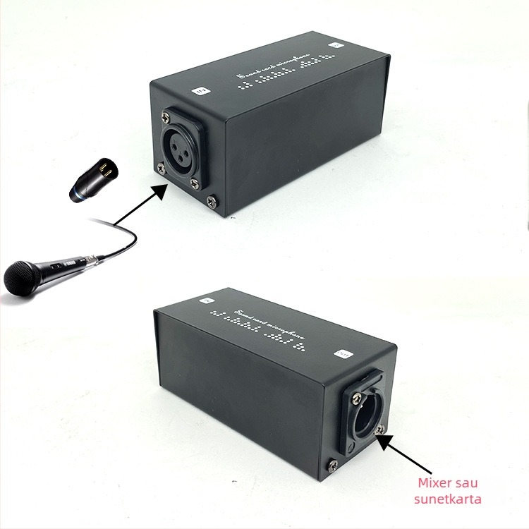 CL10 preamplificator pentru microfon dinamic – pentru scenă profesională și înregistrare, amplificare 28 dB