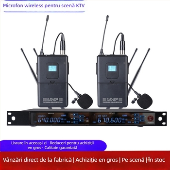 Microfon wireless KTV cu anti-feedback, modelul 8100, SNR ≥95 dB, pentru karaoke și reprezentații live