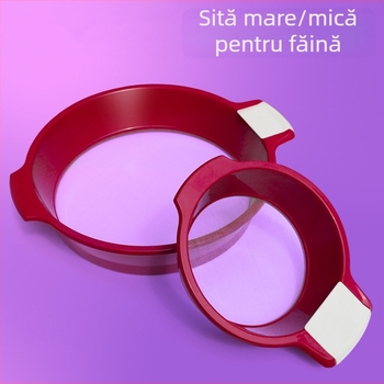 Sită din plastic cu 60 de ochiuri pentru pudră și făină, instrument de copt, sită pentru orez