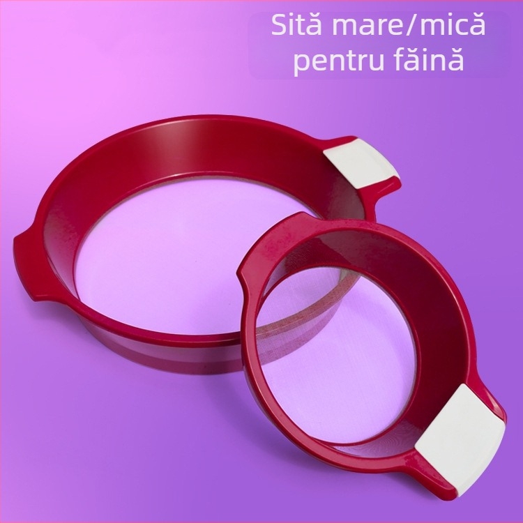 Sită din plastic cu 60 de ochiuri pentru pudră și făină, instrument de copt, sită pentru orez