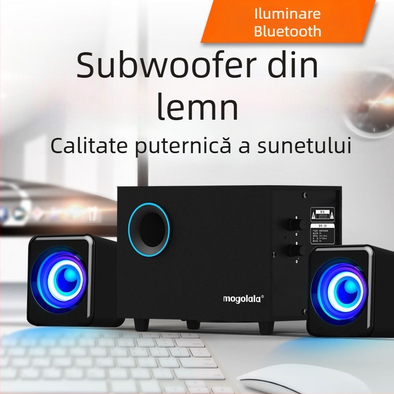 Q9 difuzor pentru calculator 2.1 cu Bluetooth, alimentat prin USB, redare MP3, sunet surround 3D