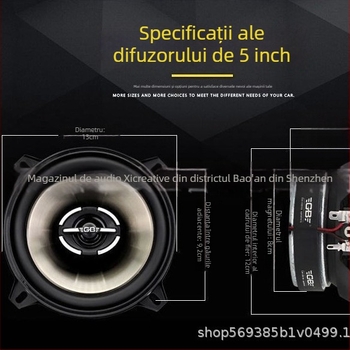 Kit difuzoare auto, model 520, 12V, 180W max, 4Ω, universal