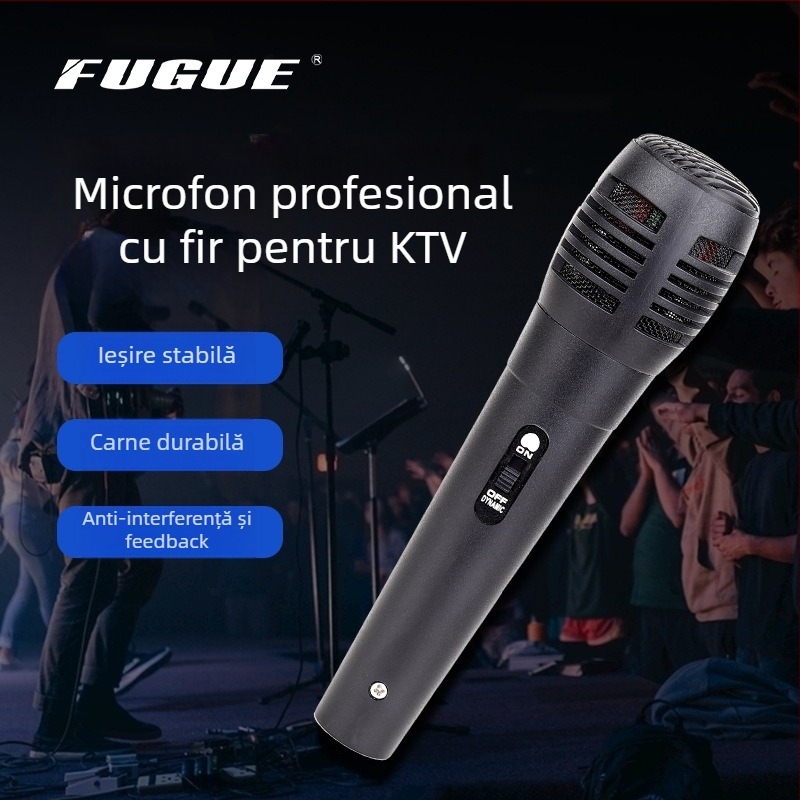 Fugue microfon cu fir din plastic – Suport OEM, certificat CE și RoHS
