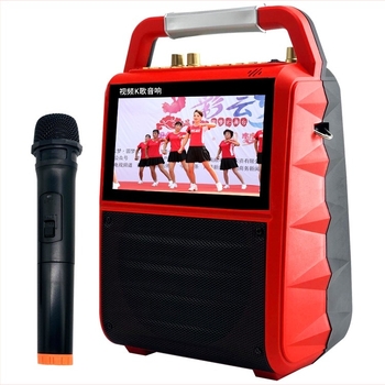 Xianke AY-P12 difuzor Bluetooth cu ecran de 7 inch pentru dans de stradă, 15W, răspuns în frecvență 100 Hz–20 kHz, baterie internă 4000 mAh, redare până la 4 ore