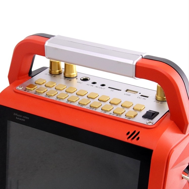 Xianke AY-P12 difuzor Bluetooth cu ecran de 7 inch pentru dans de stradă, 15W, răspuns în frecvență 100 Hz–20 kHz, baterie internă 4000 mAh, redare până la 4 ore