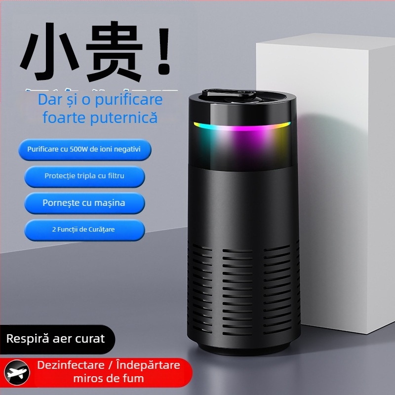 Purificator de aer auto cu ioni negativi - Model K2, alimentare USB, 5V, concentrație de ioni negativi 300W, carcasă ABS