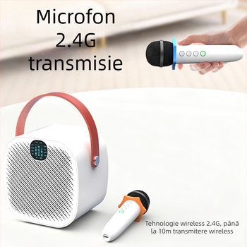 Boxă Bluetooth pentru karaoke cu microfon, 30W, 50Hz-20kHz, SNR ≥70dB, rază de 10 m
