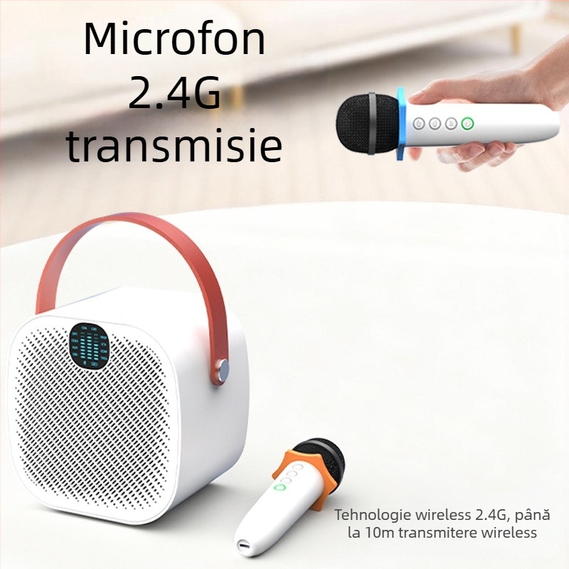 Boxă Bluetooth pentru karaoke cu microfon, 30W, 50Hz-20kHz, SNR ≥70dB, rază de 10 m
