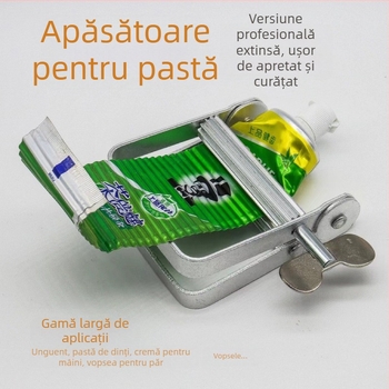 Duzator de cremă pentru păr; aliaj de aluminiu; conținut net 105 g; dozare cremă; potrivit pentru creme de față și pastă de dinți