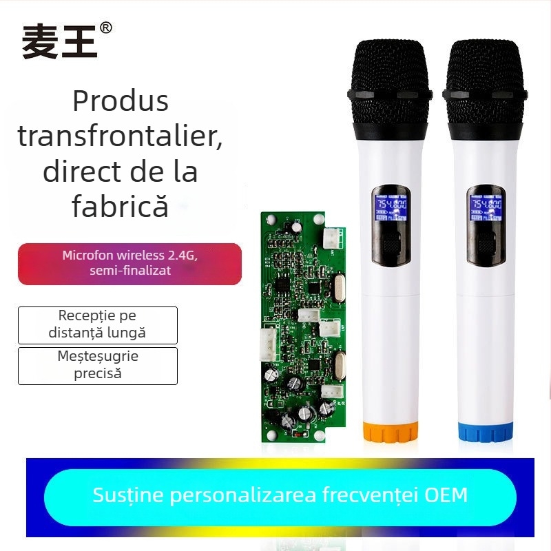 Sistem microfon wireless UHF cu difuzor pe cadru rulant alimentat cu baterie, plăcuță receptor încorporată și amplificator — Include două microfoane wireless cu antenă, interval frecvențe 100 Hz-20 kHz, SNR ≥ 75 dB