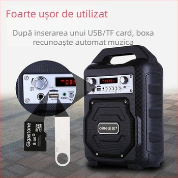 Love Song S23 Difuzor Bluetooth - Portabil pentru exterior, 2 difuzoare, 10W, Bluetooth 5.0, 100Hz-20kHz, baterie încorporată