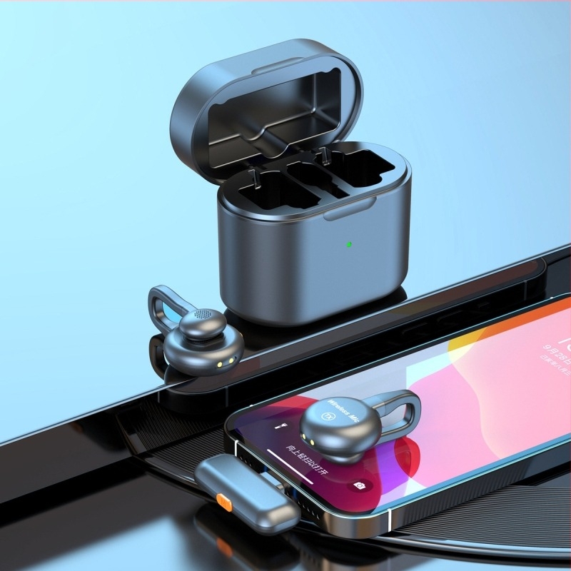 Microfon Lavalier cu clips, design ascuns, pentru transmisiuni live în exterior, reducere zgomot