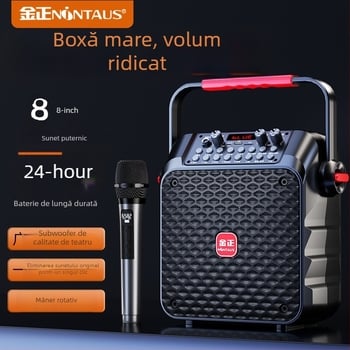 Jinzheng S91 Difuzor Bluetooth Portabil pentru Exterior, cu Microfon pentru Karaoke, Sunet Puternic