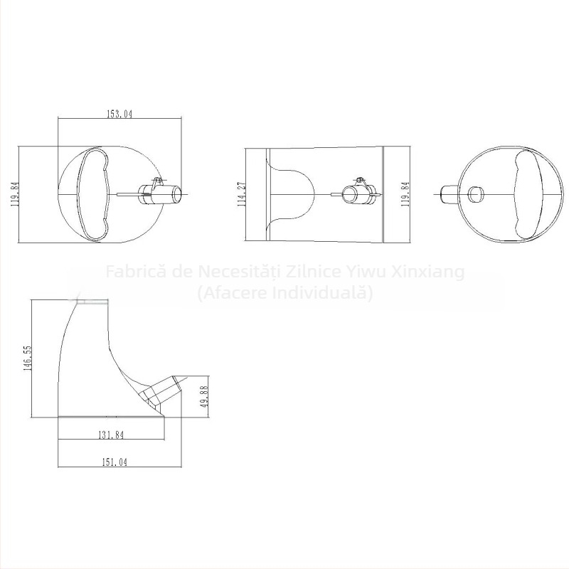 Flour Funnel pentru KitchenAid KSM150 Stand Mixer — design minimalist modern; compatibil cu KSM150; pentru piețe Europa, America de Sud și America de Nord