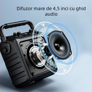 Boxă portabilă Bluetooth pentru karaoke în aer liber, 32W, Bluetooth 5.3, interval de frecvență 100 Hz–18 kHz, SNR ≥70 dB