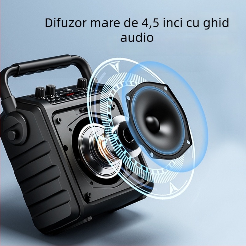 Boxă portabilă Bluetooth pentru karaoke în aer liber, 32W, Bluetooth 5.3, interval de frecvență 100 Hz–18 kHz, SNR ≥70 dB