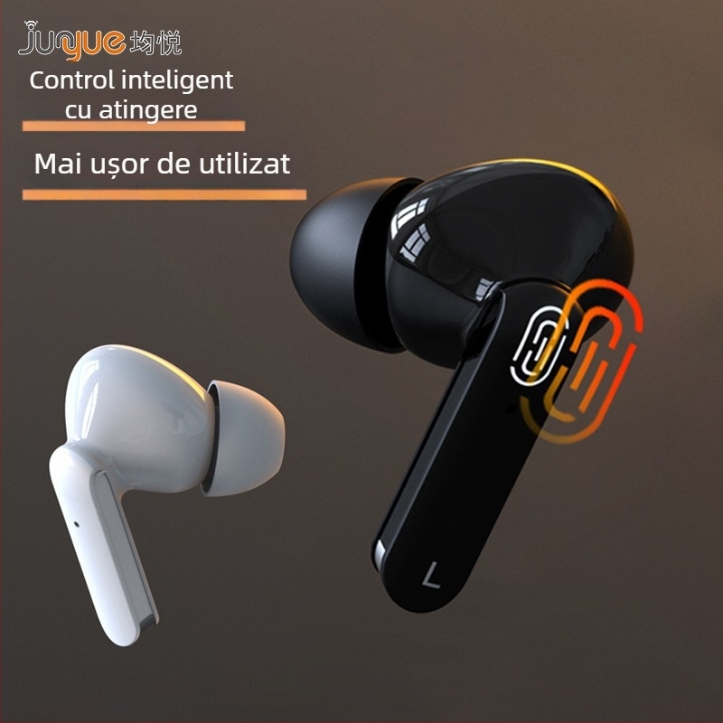 Junyue 113 cască de traducere vocală mongolă, translator cu două urechi, traducător multilingv cu dialog, Bluetooth, rază 10 m