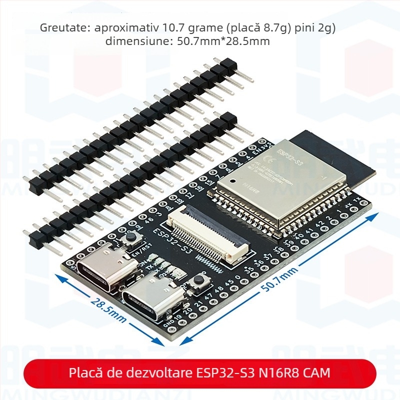 Placă de dezvoltare CAM ESP32-S3 N16R8 cu WiFi și Bluetooth, Cameră OV3660/5640