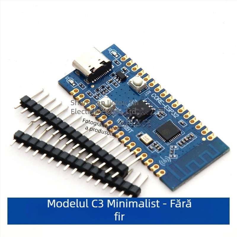 Placă de dezvoltare ESP32-C3 – placă centrală pentru verificarea funcționalității cipului ESP32-C3, modul WiFi de 2,4 GHz și Bluetooth