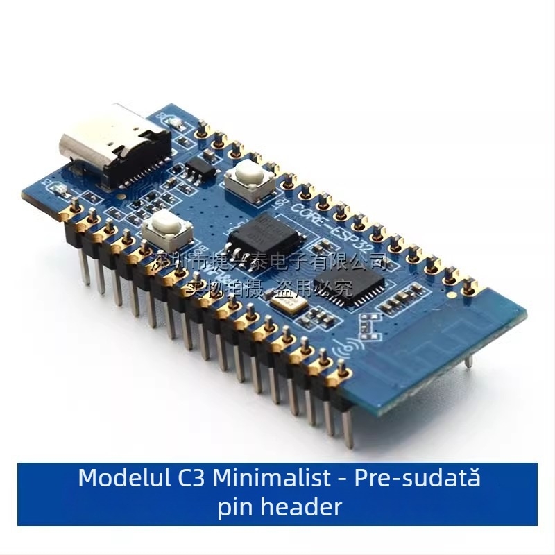 Placă de dezvoltare ESP32-C3 – placă centrală pentru verificarea funcționalității cipului ESP32-C3, modul WiFi de 2,4 GHz și Bluetooth