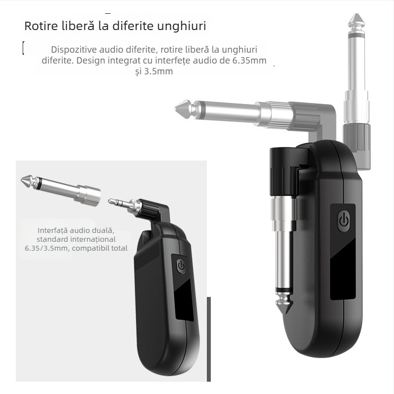 Microfon lavalier fără fir pentru instrumente muzicale, model M-03, captare cardioidă, Bluetooth 5.0, SNR ≥100 dB, potrivit pentru computer și transmisiuni live