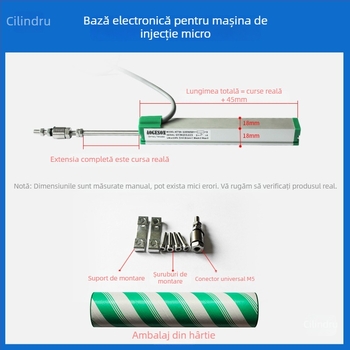 Senzor de deplasare liniară cu tijă de tragere, riglă digitală micro pentru seria KTM a mașinilor de turnare prin injecție