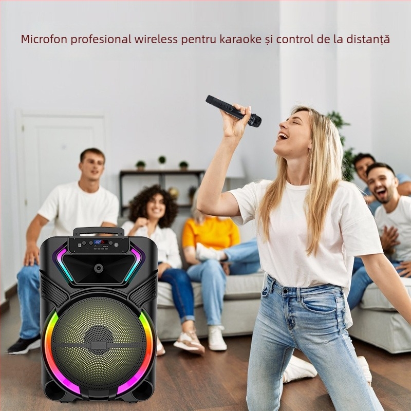 Boxă Bluetooth cu microfon - Bluetooth 5.2, Putere 10–20W, Răspuns în frecvență 100Hz–20kHz, Baterie 2000–4000mAh