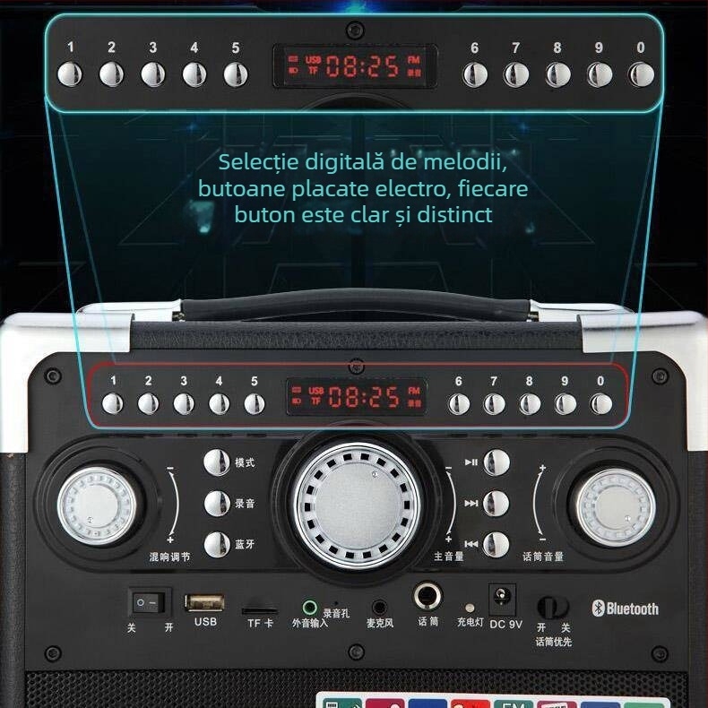 Difuzor Bluetooth S8 de la Love Song Lang Dale - 20W, Bluetooth 5.0, difuzoare duale, rază de 15 m, 100 Hz-20 kHz